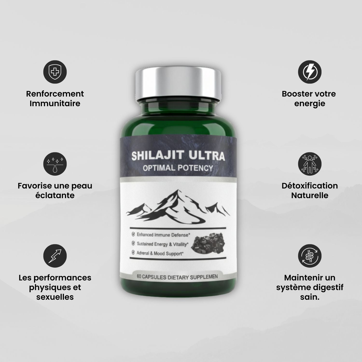 Shilajit Ultra – Gélules Premium 60 capsules