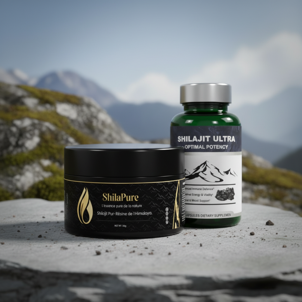Pack Shilajit Gabon – Résine Pure + Gélules Naturelles