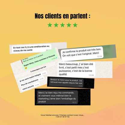 Avis et témoignages clients positifs sur Shilapure Shilajit Gabn Libreville,